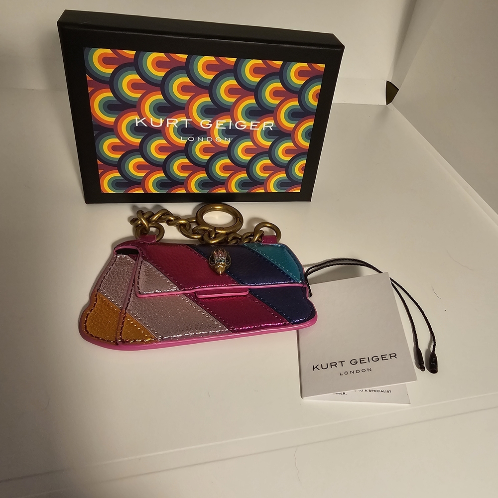 Kurt Geiger Kensington Purse Shaped Keychain NIB